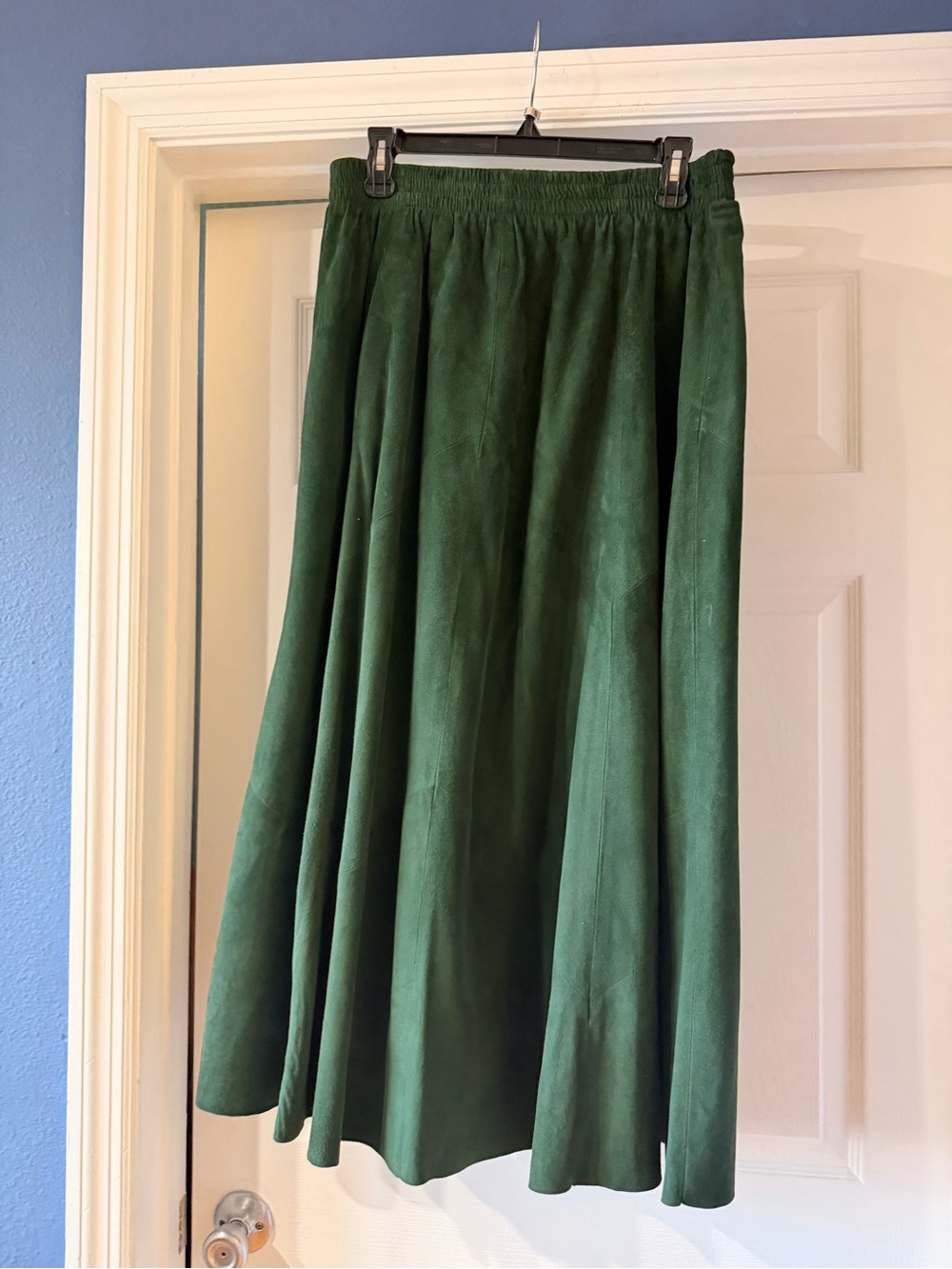 Forest Green Maxi Skirt with Elastic Waist